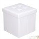 Pouf Avec Rangement Blanc pour salon ou chambres. Simili