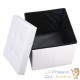 Pouf Avec Rangement Blanc pour salon ou chambres. Simili