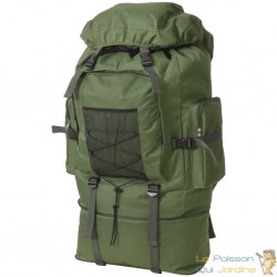 Sac à dos 100L Vert Multi poche Sac à Dos Style Militaire