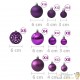 100 Boules de Noël Couleur Violet pour décorer votre sapin de Noël