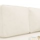 Chaise Longue en Velours. Crème : Divan, Canapé et Lit Confortable