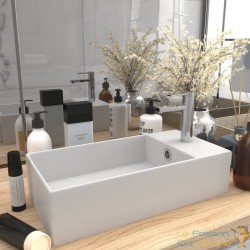 Lavabo de Salle de Bain Chic & Moderne Blanc. SANS Mitigeur