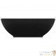 Lot de 2 Vasques de Salle de Bain Ovale. Noir Mat. Lavabo moderne SANS Mitigeur