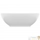 Lot de 2 Vasques de Salle de Bain Ovale. Blanc Mat. Lavabo moderne SANS Mitigeur