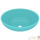 Vasque de Salle de Bain Ovale. Turquoise Mat. Lavabo moderne SANS Mitigeur