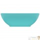 Lot de 2 Vasques de Salle de Bain Ovale. Turquoise Mat. Lavabo moderne SANS Mitigeur