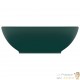 Lot de 2 Vasques de Salle de Bain Ovale. Vert Mat. Lavabo moderne SANS Mitigeur