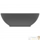 Lot de 2 Vasques de Salle de Bain Ovale. Gris Anthracite Mat. Lavabo moderne SANS Mitigeur