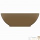 Lot de 2 Vasques de Salle de Bain Ovale. Marron Mat. Lavabo moderne SANS Mitigeur