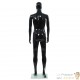 Mannequin Homme Noir Brillant. Idéal pour la couture, magasins de vêtements, décoration intérieure