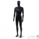 Mannequin Homme Noir Brillant. Idéal pour la couture, magasins de vêtements, décoration intérieure