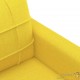 Canapé ou Sofa 2 Places 140 cm Tissu Jaune. Avec Pied en bois. Confort et qualité