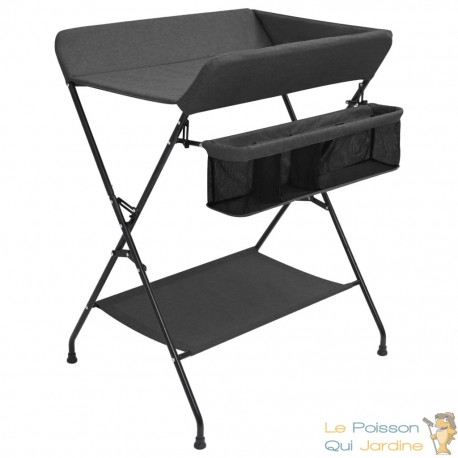 Table à Langer pour bébé. Gris Anthracite. De qualité et prix contenu