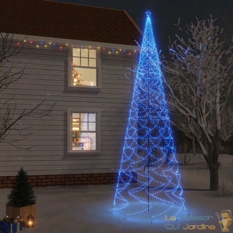 Sapin de Noël EN LED : 5m de haut 1400 LED Bleu