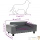 Canapé ou Lit pour chien. Sofa Gris 81 x 43 x 31 cm similicuir et Velours & Confortable