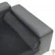 Canapé ou Lit pour chien. Sofa Gris 81 x 43 x 31 cm similicuir et Velours & Confortable