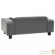 Canapé ou Lit pour chien. Sofa Gris 81 x 43 x 31 cm similicuir et Velours & Confortable