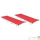 2 Lits de Camp Rouge 180 cm de long. Ideal camping, caravaning, vanlife, expédition