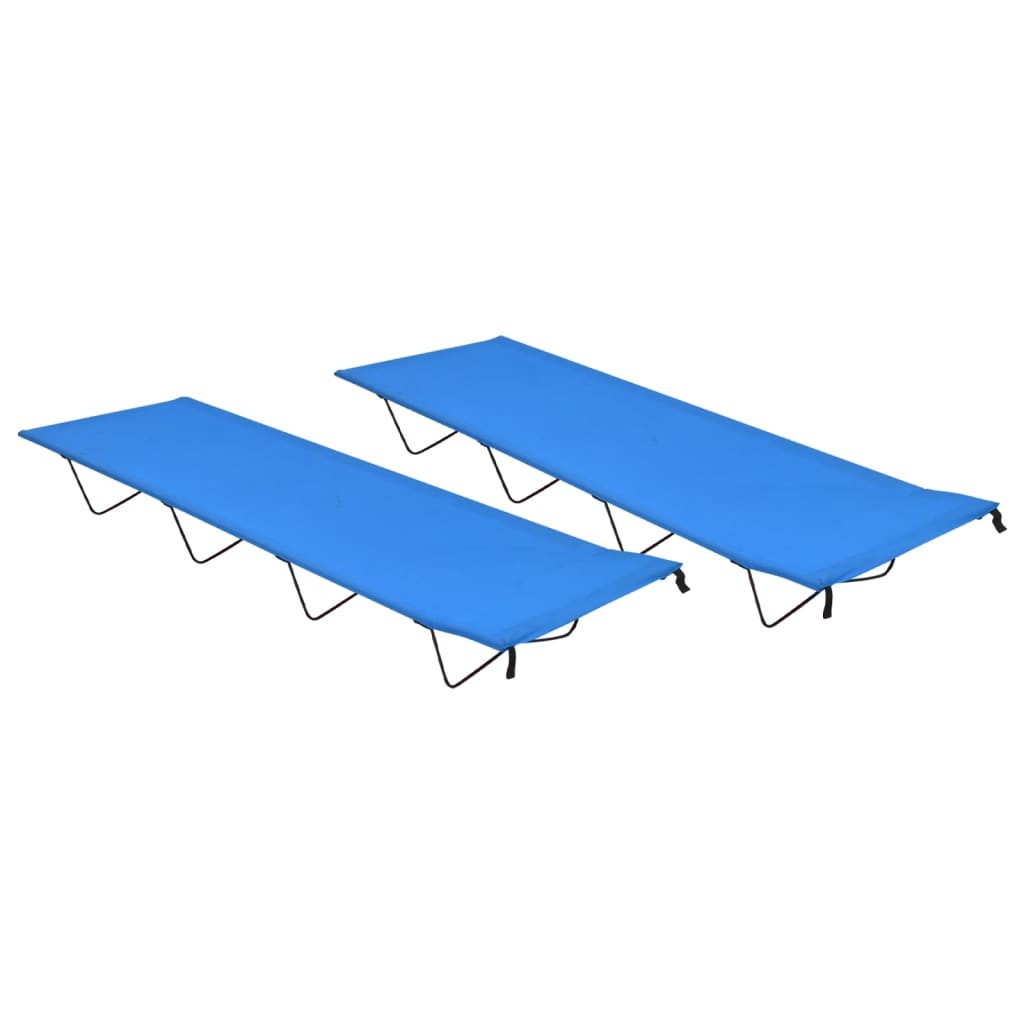 2 Lits de Camp Bleus 180 cm de long. Ideal camping, caravaning, vanlife, expédition