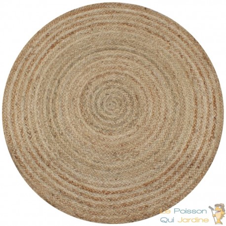 Tapis Rond en Jute Tressé 120 cm de Diamètre. Élégant et éco responsable