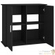 Meuble Noir Pour aquariums de 80 X 30 cm. 2 Portes Support solide et stable pour auqariums