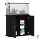 Meuble Noir Pour aquariums de 80 X 30 cm. 2 Portes Support solide et stable pour auqariums