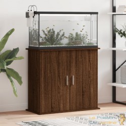 Meuble Aquarium Marron Pour 80 X 30 cm. 2 Portes Support solide et stable pour aquariums