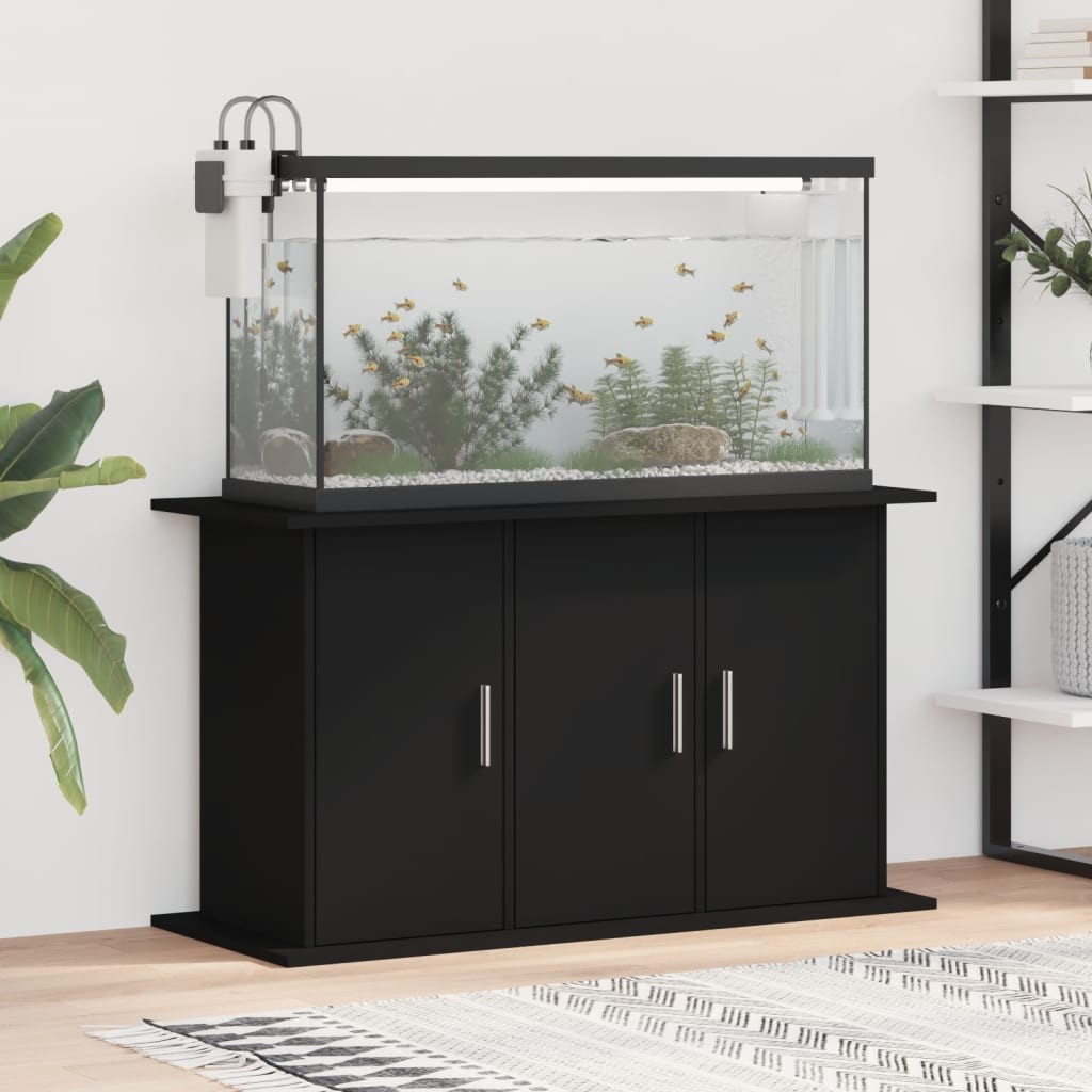 Meuble Noir Pour aquariums de 100 X 40 cm. 3 Portes Support solide et stable pour aquariums