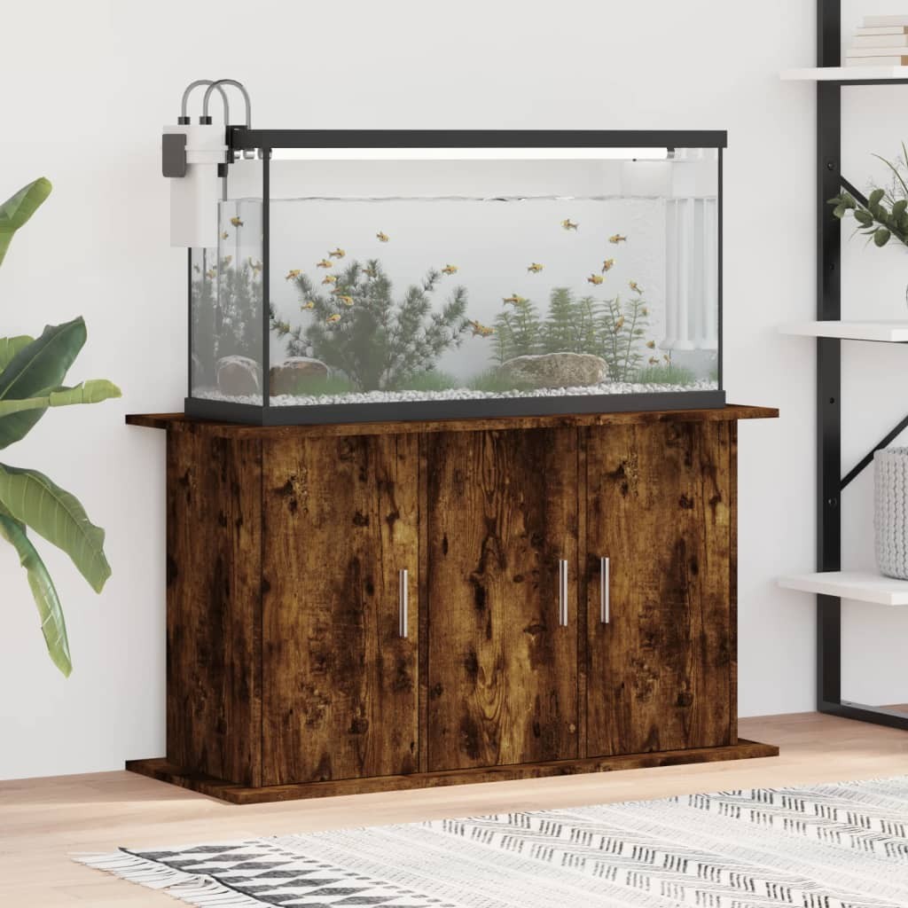 Meuble Marron Foncé Pour aquariums de 100 X 40 cm. 3 Portes Support solide et stable pour aquariums