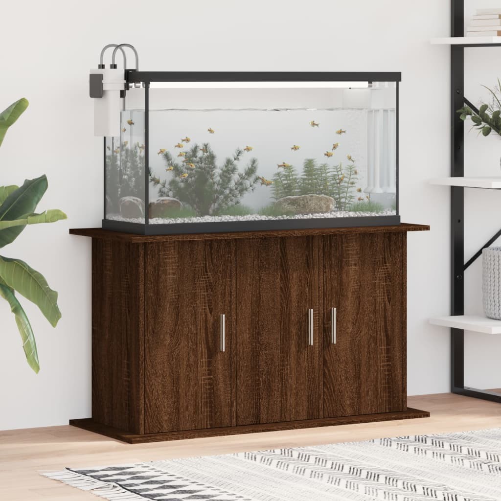 Meuble Marron Pour aquariums de 100 X 40 cm. 3 Portes Support solide et stable pour aquariums