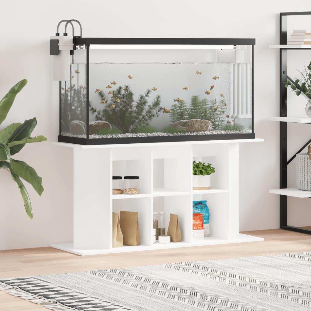 Meuble Aquariums Support Blanc 120 X 40 cm. 1 étagère Support solide et stable pour aquariums