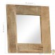 Décoration Murale Miroir 50 X 50 cm cadre en bois massif