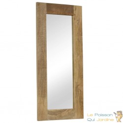 Décoration Murale Miroir 50 X 110 cm cadre en bois massif