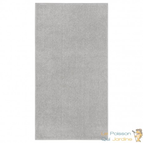 Tapis Salon Poils Courts. Gris Clair. 80 X 150. Design, Chaud & Confortable