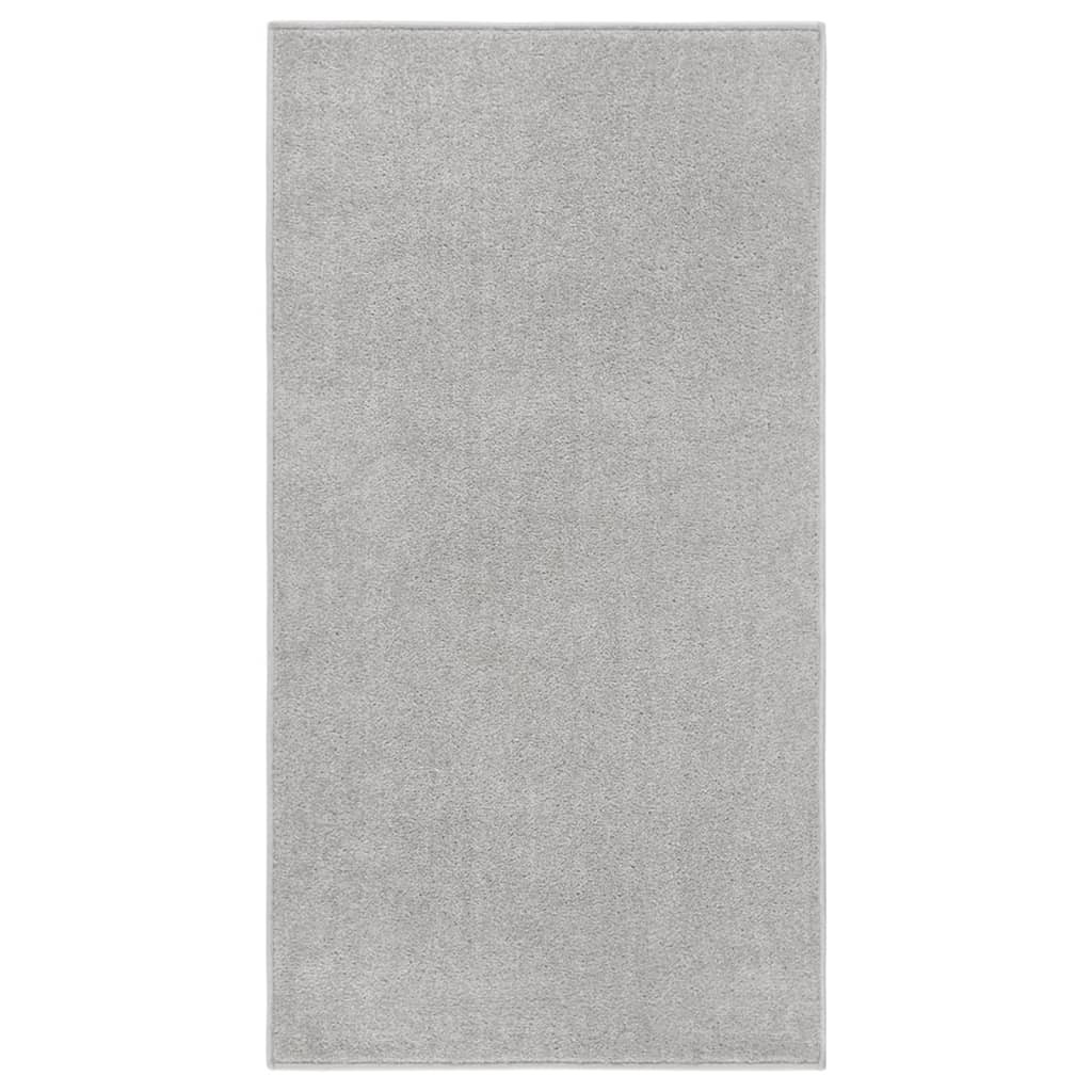 Tapis Salon Poils Courts. Gris Clair. 80 X 150. Design, Chaud & Confortable