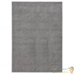 Tapis Salon Poils Courts. Gris. 140 X 200. Design, Chaud & Confortable