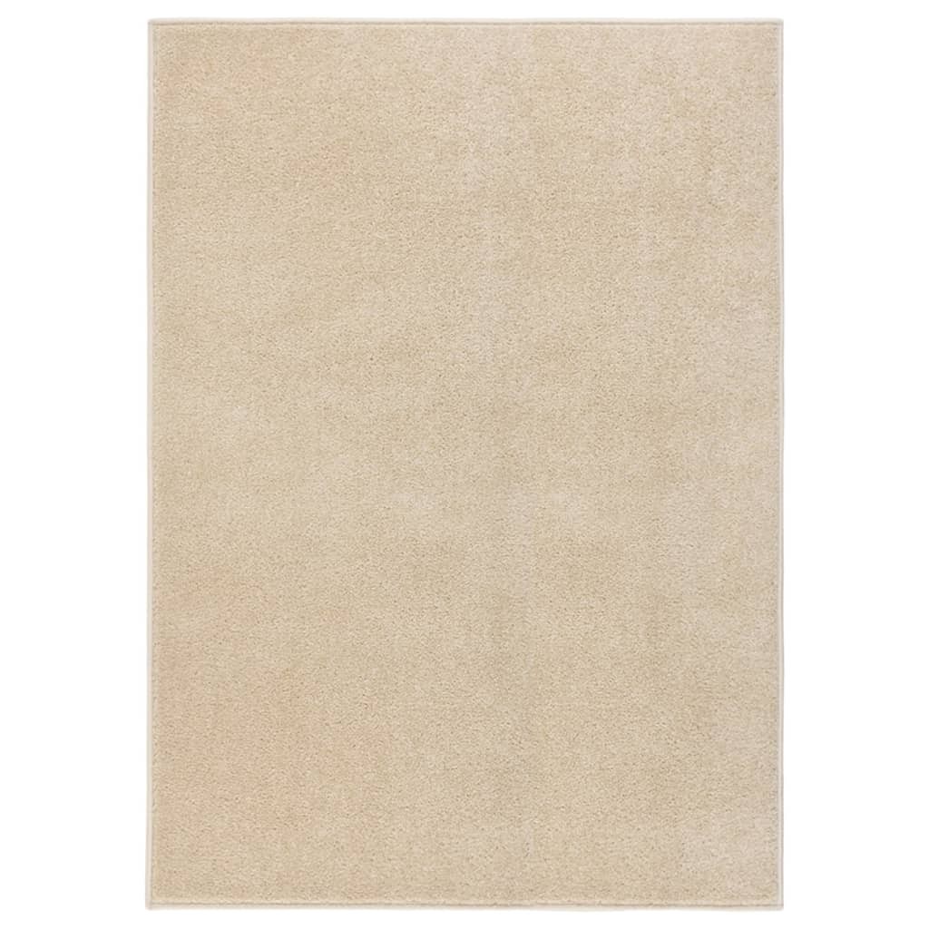 Tapis Salon Poils Courts. Beige. 160 X 230. Design, Chaud & Confortable