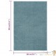 Tapis Salon Poils Courts. Bleu. 200 X 290. Design, Chaud & Confortable