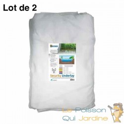 Lot de 2 Feutres Géotextiles de protection pour Bâche - Liner Bassin. 5X 2m