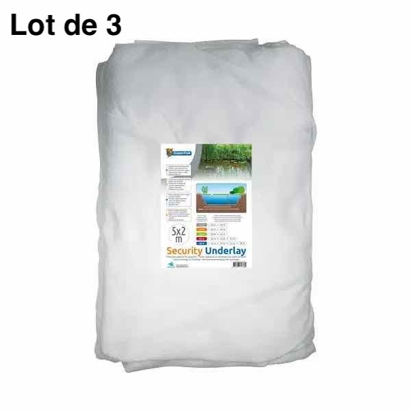 Lot de 3 Feutres Géotextiles de protection pour Bâche - Liner Bassin. 5X 2m