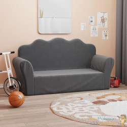 Canapé en mousse pour chambre enfant. Gris Anthracite. De qualité et Très confortable