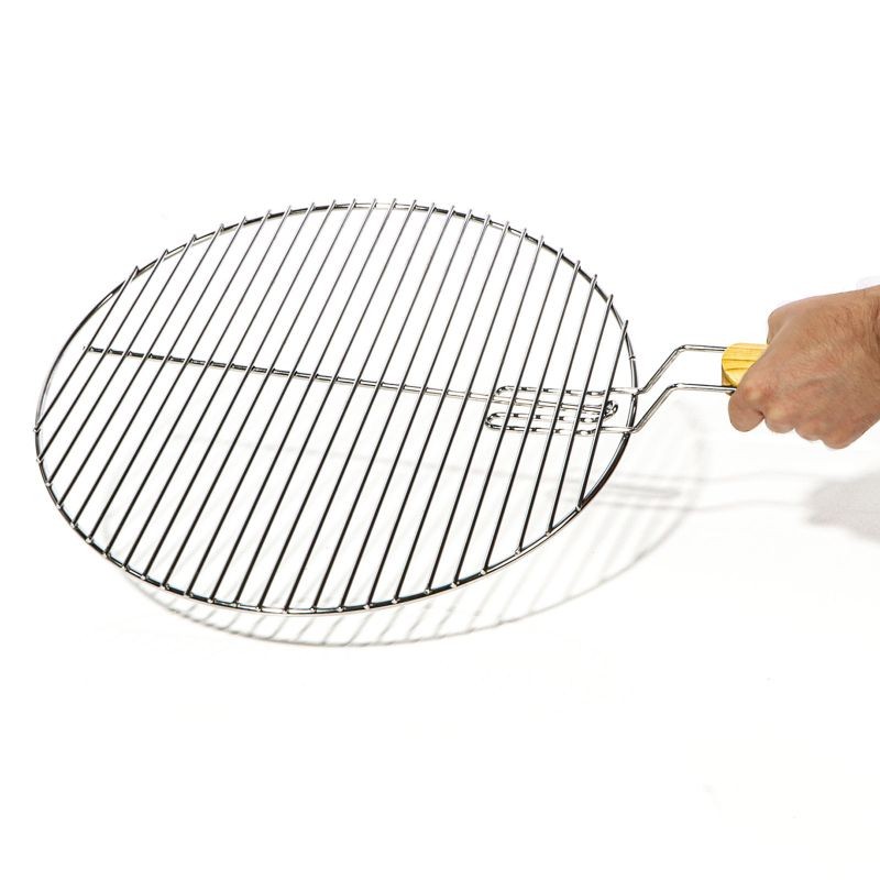 Grille De Barbecue De Remplacement + Poignée. Ronde En Inox : Diamètre 54,5 cm