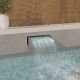 Cascade - Fontaine incurvée Inox Bassin De Jardin & Piscine 45 x 34 x 14 cm