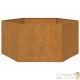 Lot de 2 Jardinières Acier Corten Hexagonale 90 X 90 X 45 cm. Aspect Rouille, Très tendance. Jardin, Patio, Balcon