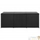 GRAND Coffre de jardin Noir Polyrotin 180 X 90 X 70. Rangement facile et discret