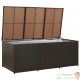 GRAND Coffre de jardin Marron Polyrotin 180 X 90 X 70. Rangement facile et discret