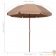 Parasol Rond 230 cm Taupe. Poteau en acier. Raffinement et Ombre Terrasse et Jardin