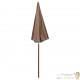 Parasol Rond 230 cm Taupe. Poteau en acier. Raffinement et Ombre Terrasse et Jardin