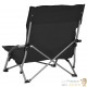 4 Chaises Pliables Basses Noires de camping ou de plage moderne et de qualité