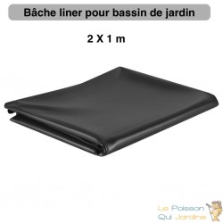 Bâche - Liner Bassin 2 X 1 m , 0,5mm d'épaisseur. Qualité et Performante. Mise en place Facile